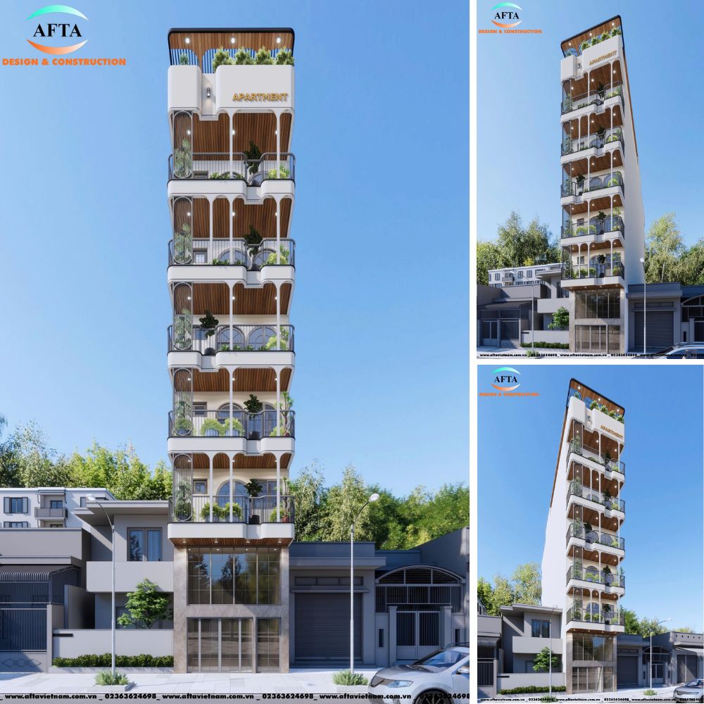 Thiết kế căn hộ 8 tầng Đà Nẵng