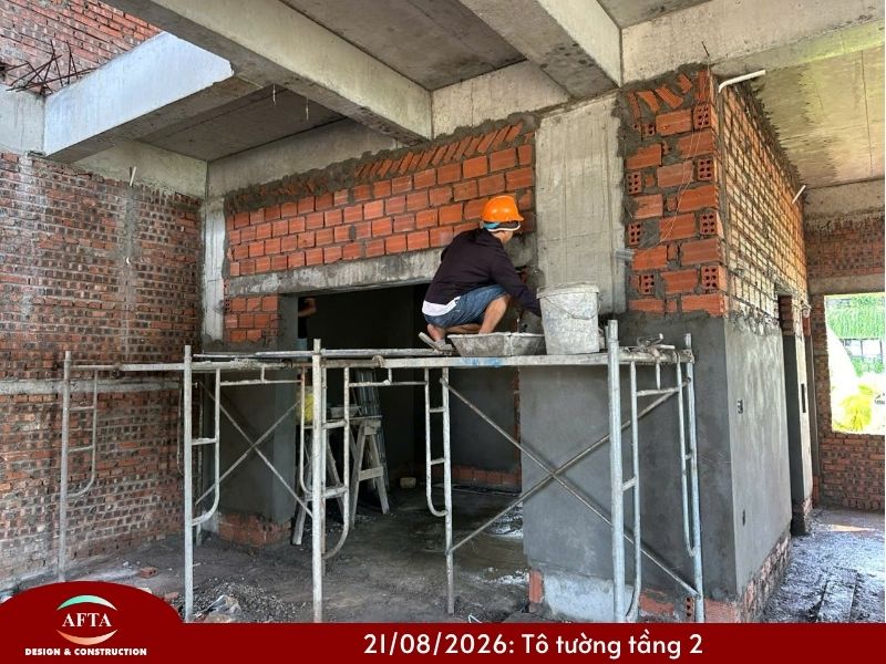tô tường tầng 2