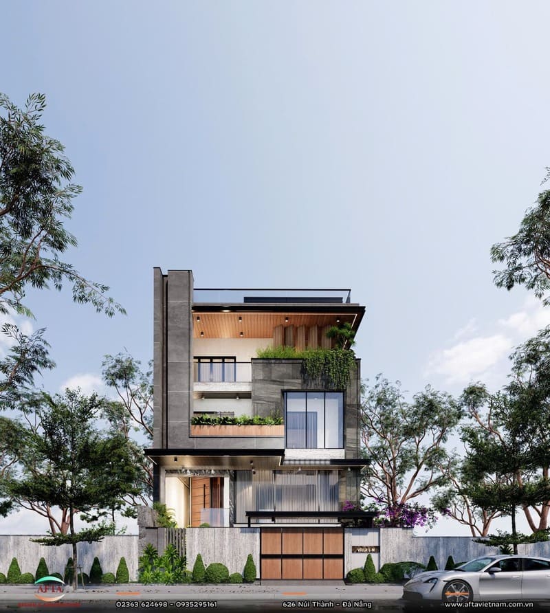 Thi công biệt thư hiện đại