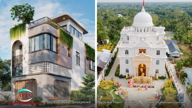 Biệt thự và dinh thự phân bố khác nhau