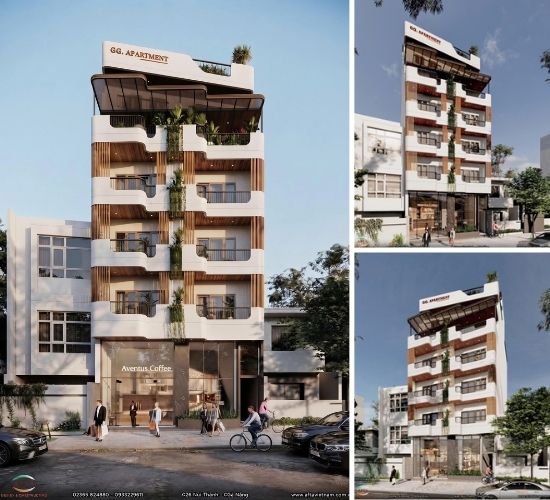 Mẫu thiết kế căn hộ cho thuê 6 tầng hiện đại