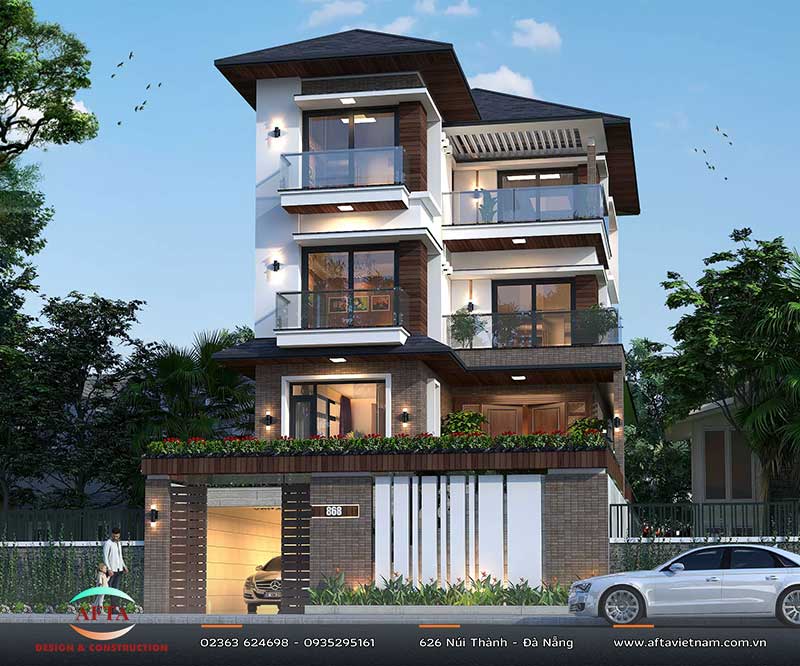 Biệt thự 4 tầng tân cổ điển