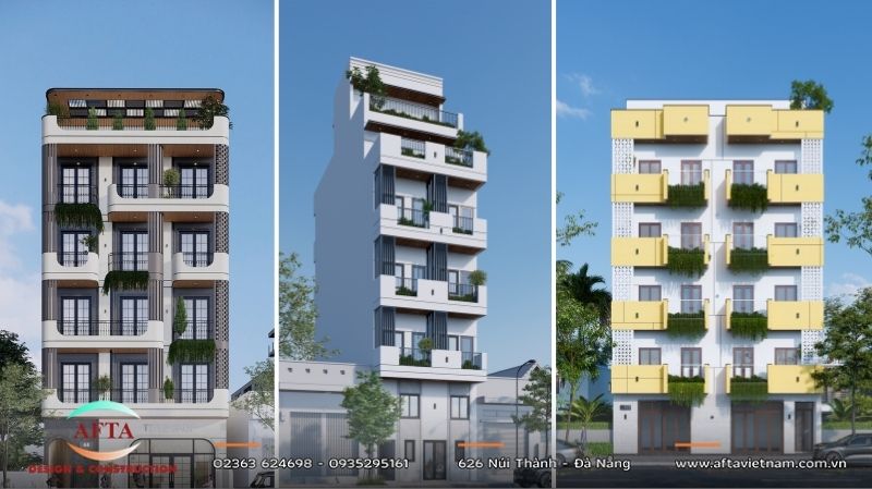 Mẫu ngoại thất 3D cho căn hộ chung cư