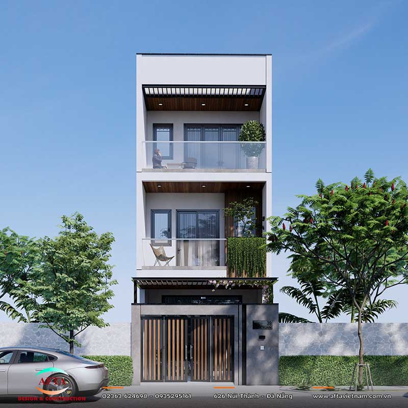 Nhà ống 3 tầng mái bằng