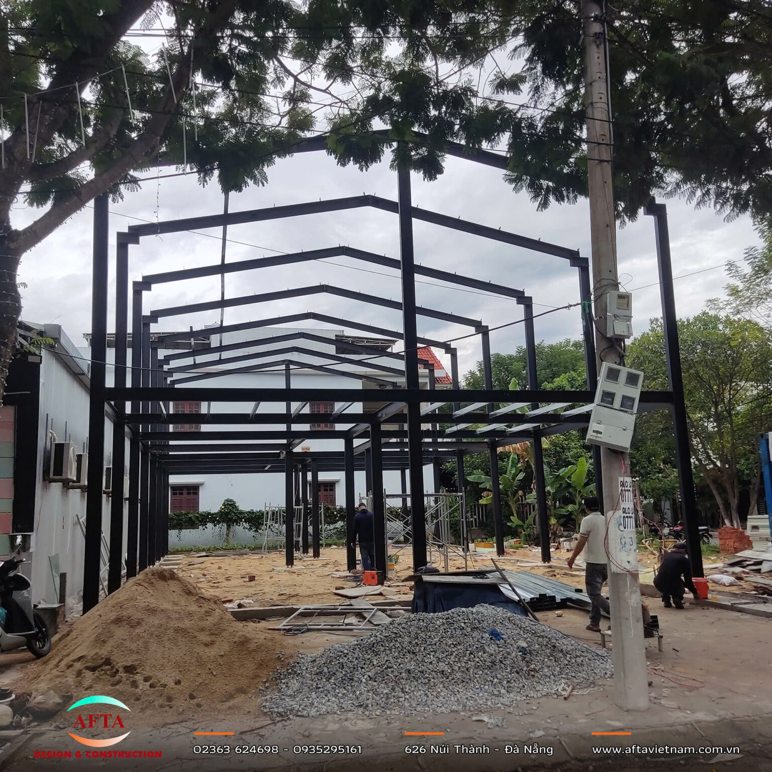 nhà thép tiền chế quán cafe
