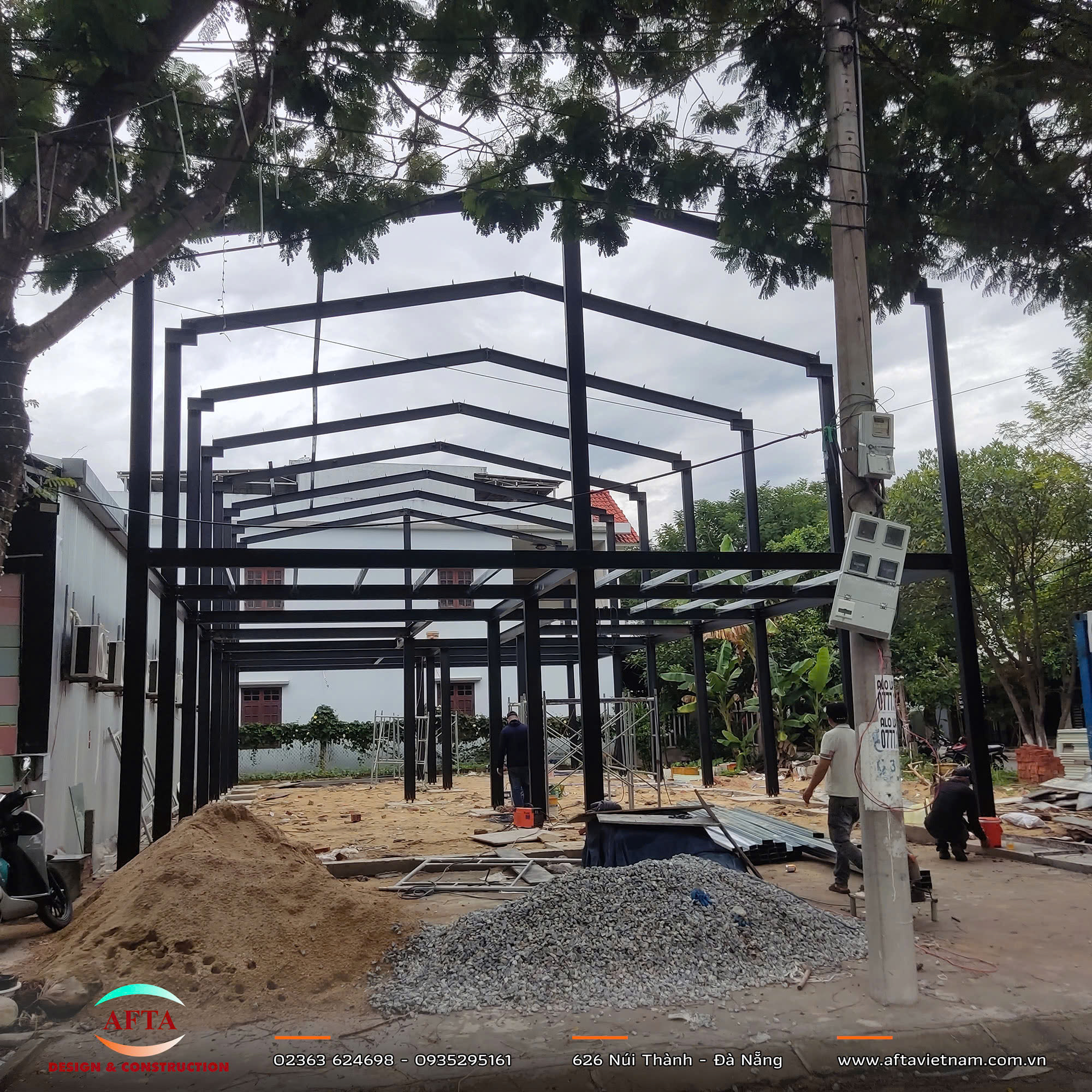 nhà thép tiền chế quán cafe