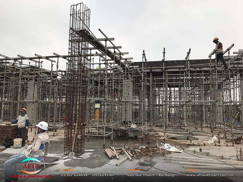 Trình tự 7 bước thi công lặp lại ở mỗi tầng nhà