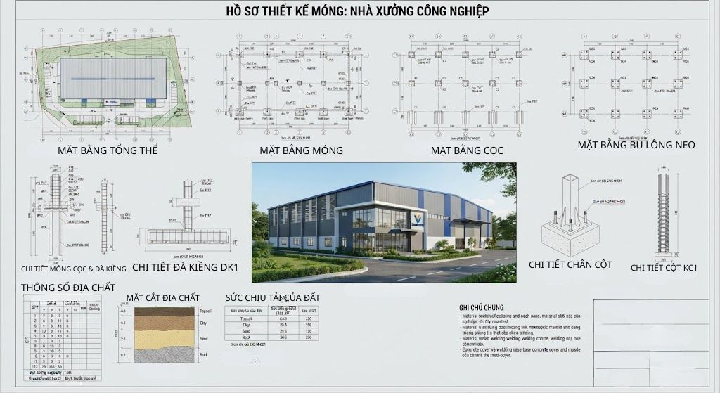 hồ sơ thiết kế móng 