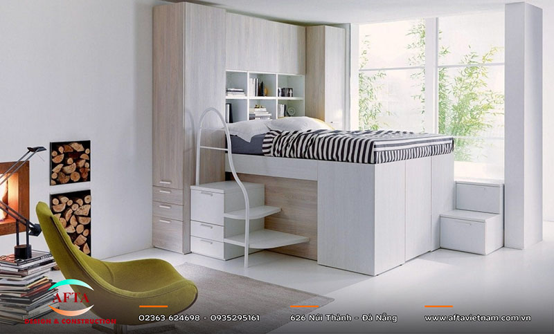 Mẫu căn hộ 1 phòng ngủ diện tích 25m²
