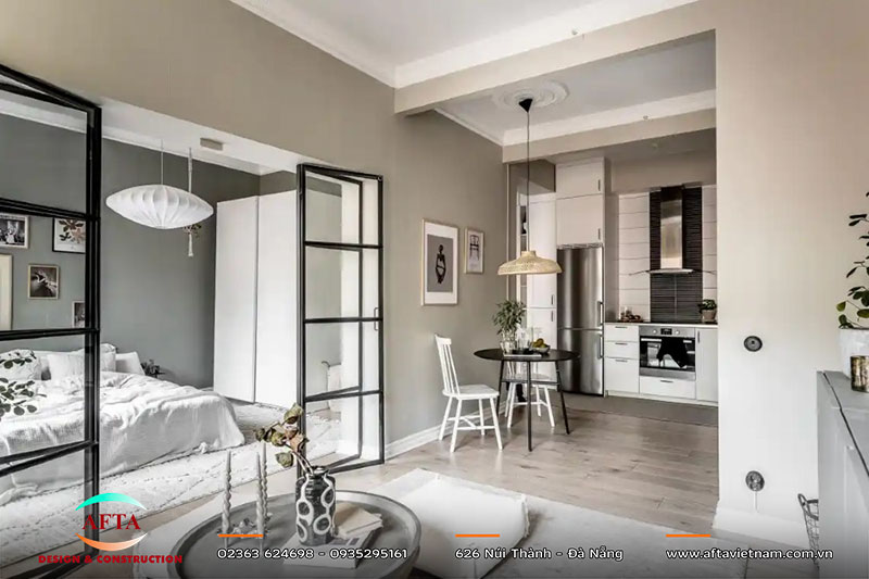 Phương án căn hộ 1 phòng ngủ 35m²