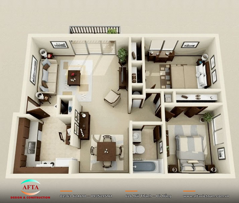Căn hộ 50m2 phong cách Scandinavian 2