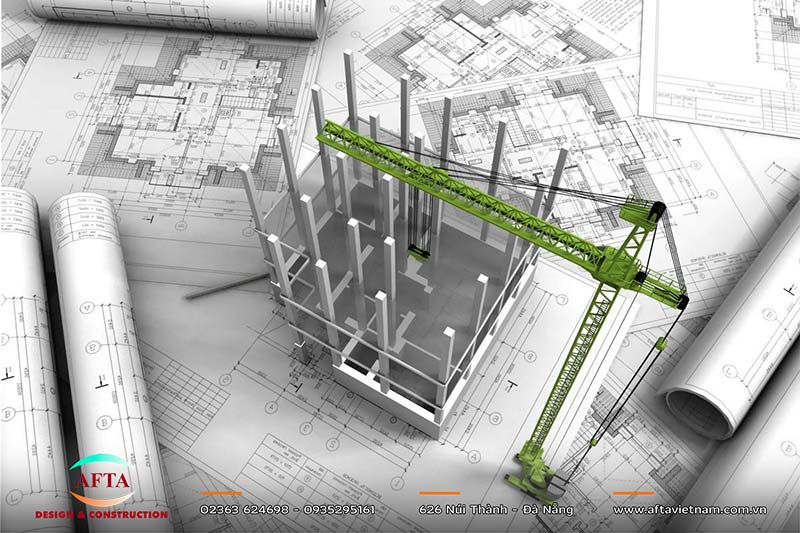 Xác định trục và cao độ cho các tầng trong quá trình thi công