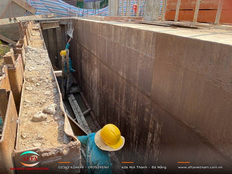 Bố trí waterstop tại mạch ngừng vách tầng hầm