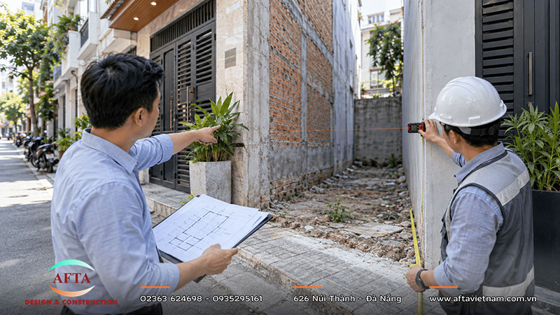 Đối chiếu hiện trạng công trình với hồ sơ xây dựng