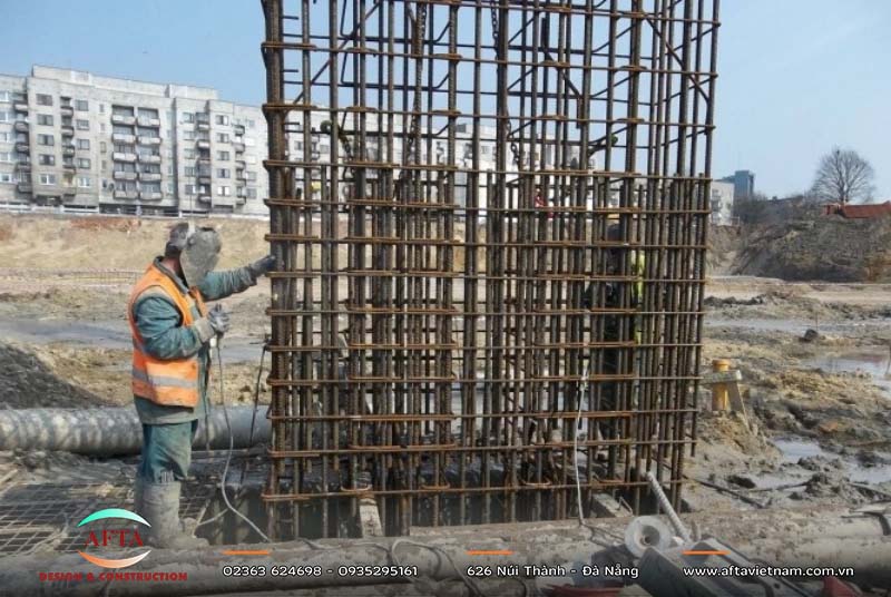 Gia công và lắp dựng cốt thép vách tầng hầm