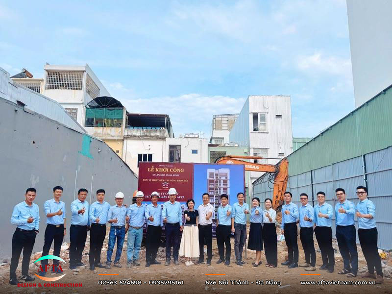 Thi công móng công trình căn hộ cho thuê tại Sơn Trà