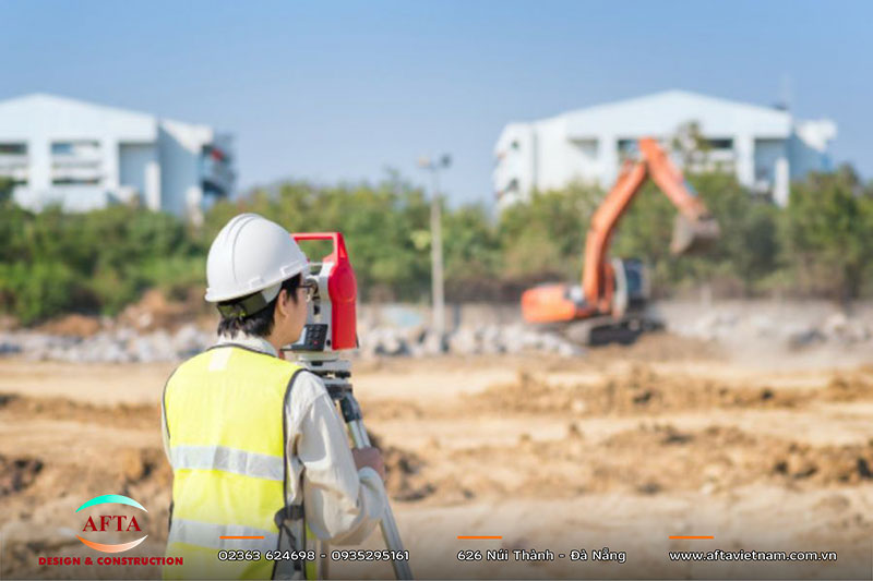 Trắc đạc kiểm tra vị trí và kích thước thực tế của công trình